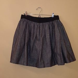 Mini shimmery pleaded skirt